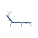 Chaise longue de plage inclinable et pliable avec pare-soleil Vieste Offre