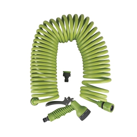 Tuyau d'arrosage flexible en spirale 12m avec pistolet Power Promotion
