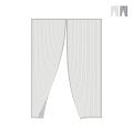 Moustiquaire magnétique pour porte 130x220 cm avec ruban adhésif double face et 8 aimants Zanzibar Promotion