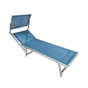 Chaise longue de jardin en aluminium avec pare-soleil Riccione 