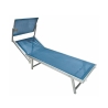 Chaise longue de jardin en aluminium avec pare-soleil Riccione 