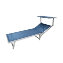 Chaise longue de jardin en aluminium avec pare-soleil Riccione 