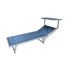 Chaise longue de jardin en aluminium avec pare-soleil Riccione 
