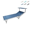 Chaise longue de jardin en aluminium avec pare-soleil Riccione Offre