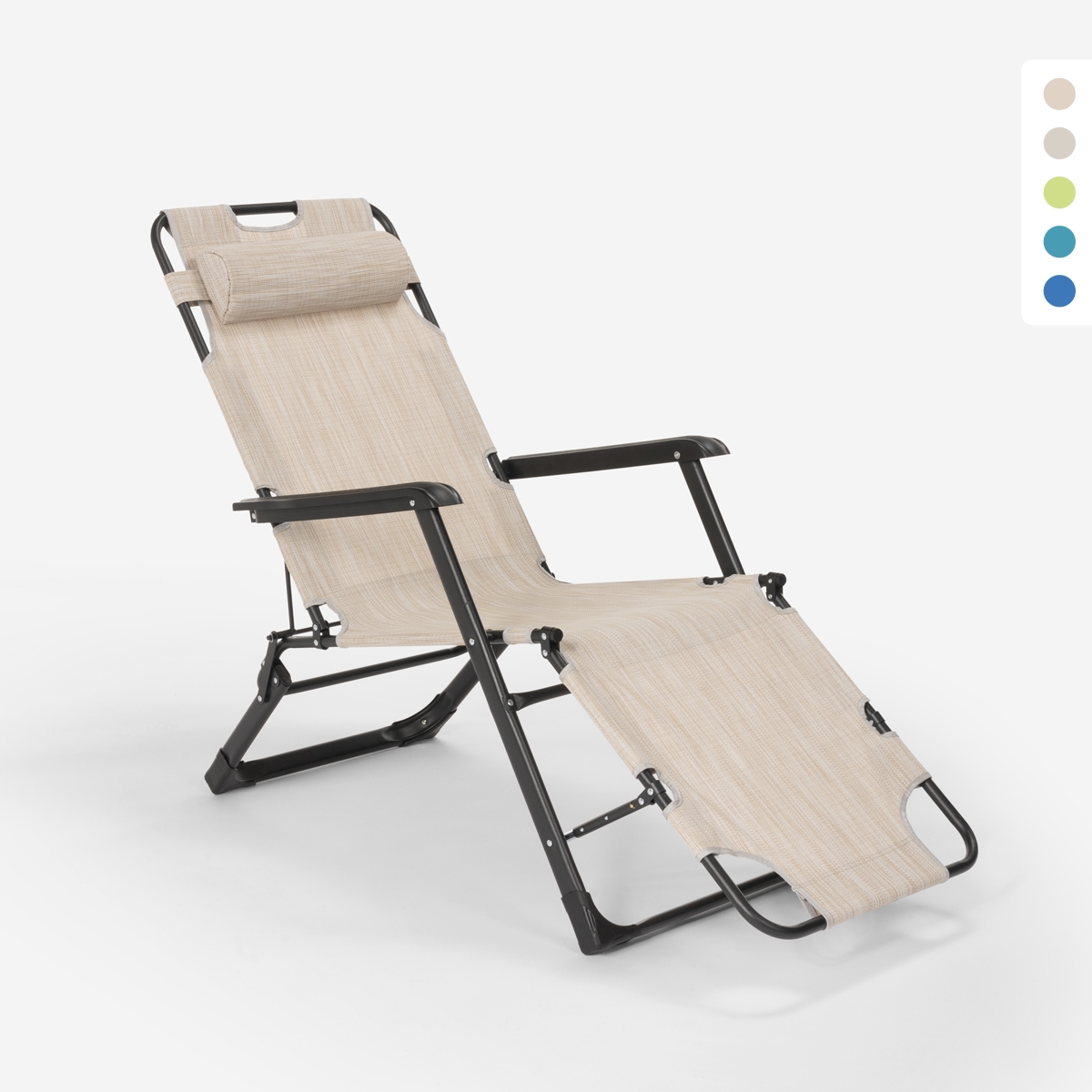 Sedia sdraio per spiaggia e giardino pieghevole multiposizione Emily Lux Zero Gravity Acquisto