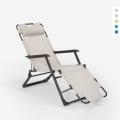 Sedia sdraio per spiaggia e giardino pieghevole multiposizione Emily Lux Zero Gravity Promozione