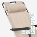 Sedia sdraio per spiaggia e giardino pieghevole multiposizione Emily Lux Zero Gravity 