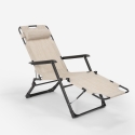 2 Sedie sdraio spiaggia giardino pieghevole multiposizione Emily Lux Zero Gravity 