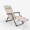 2 Sedie sdraio spiaggia giardino pieghevole multiposizione Emily Lux Zero Gravity 
