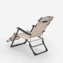 2 Sedie sdraio spiaggia giardino pieghevole multiposizione Emily Lux Zero Gravity 