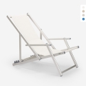 Sedia sdraio mare spiaggia braccioli alluminio pieghevole Riccione Gold Lux Misure