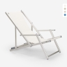 Sedia sdraio mare spiaggia braccioli alluminio pieghevole Riccione Gold Lux Misure