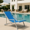 2 Sedie sdraio mare spiaggia braccioli alluminio pieghevole Riccione Gold Lux Saldi