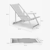 2 Sedie sdraio mare spiaggia braccioli alluminio pieghevole Riccione Gold Lux 