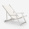 4 Sedie sdraio mare spiaggia braccioli alluminio pieghevole Riccione Gold Lux 