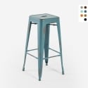 tabouret de bar vintage en métal design industriel style steel stale 78cm Promotion