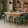 sgabello bar cucina industriale metallo vintage  h78cm steel stale Saldi