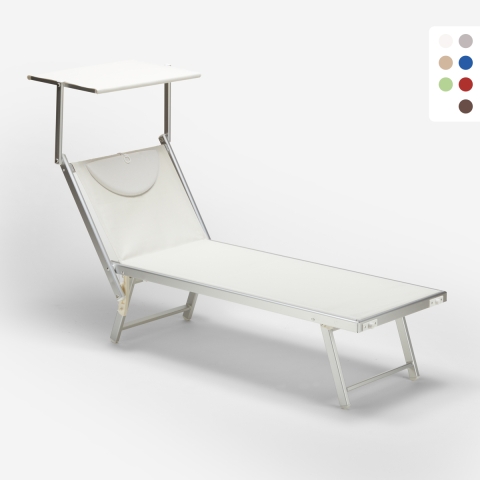 Lettino spiaggia mare prendisole professionale alluminio Santorini Promozione