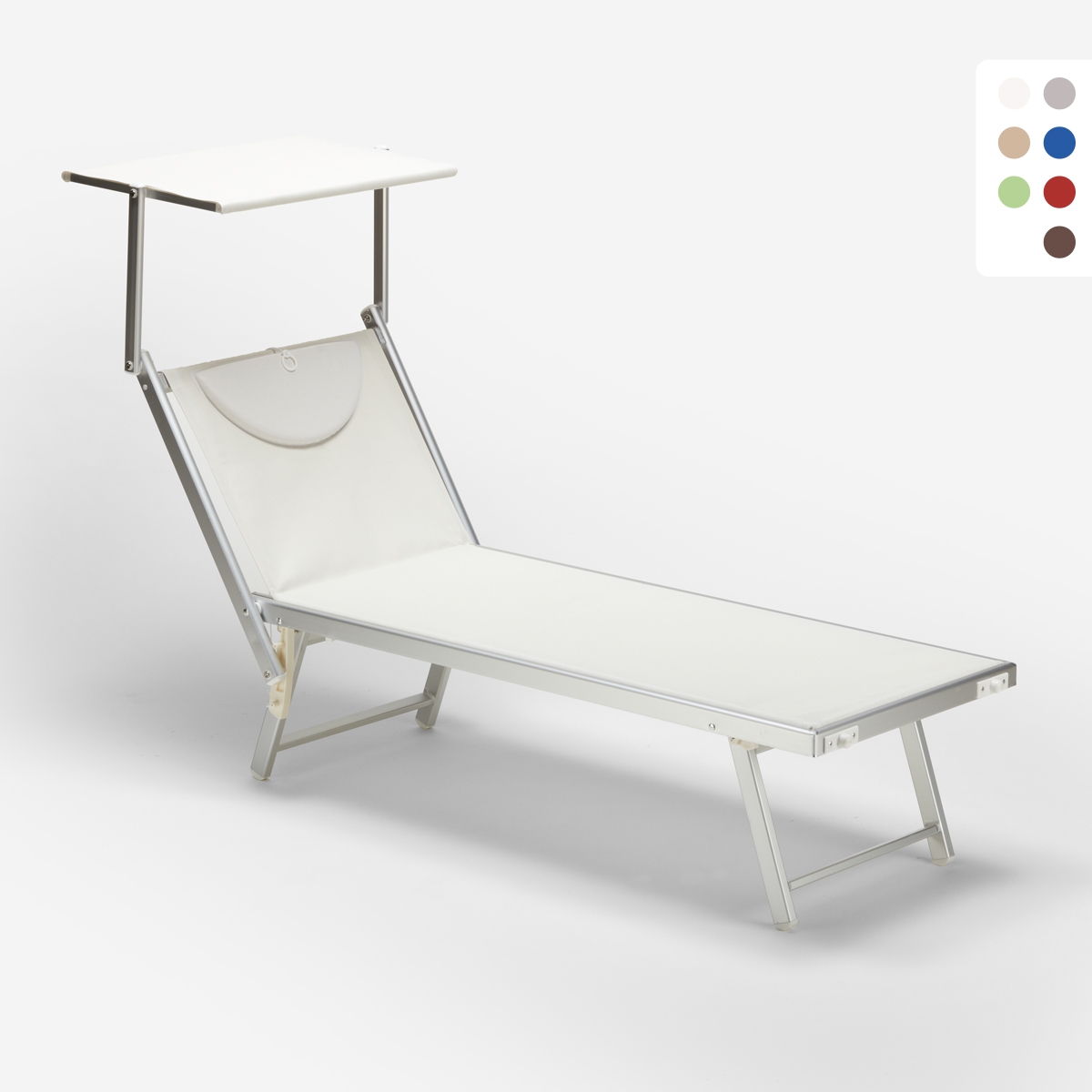 Bain de soleil transat de plage professionnel pare-soleil Santorini Promotion Bain de soleil transat de plage professionnel pare-soleil Santorini Promotion