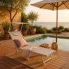 Lettino spiaggia mare prendisole professionale alluminio Santorini 