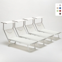 4er Set professionelle Strandliegen aus Aluminium mit Dach Santorini Eigenschaften