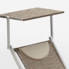 Transat de plage bain de soleil en aluminium Santorini Limited Edition Dimensions
