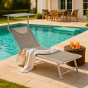 Transat de plage bain de soleil en aluminium Santorini Limited Edition Remises