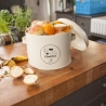 Küchendose für Kartoffeln aus Blech mit Löchern, Print und Deckel Verkauf