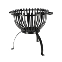 Erhöhte Feuerschale für den Garten aus schwarzem Metall mit Griffen Sales