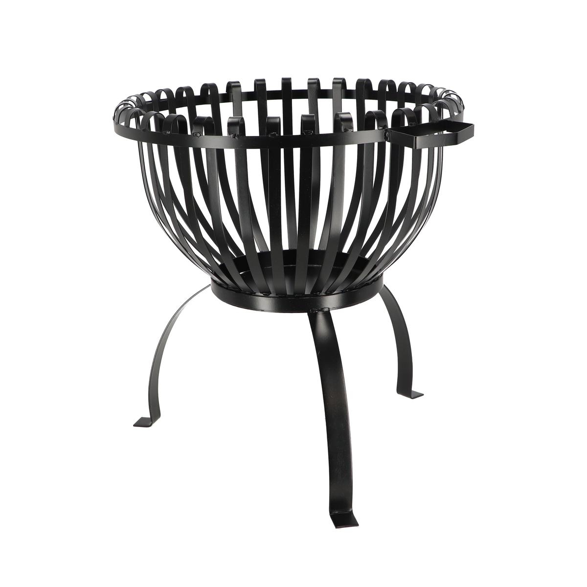 Brasero surélevé de jardin en métal noir avec poignées Promotion Brasero surélevé de jardin en métal noir avec poignées Promotion