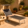 2 transats de plage bains de soleil en aluminium Santorini Limited Edition Remises
