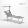 2 transats de plage bains de soleil en aluminium Santorini Limited Edition 
