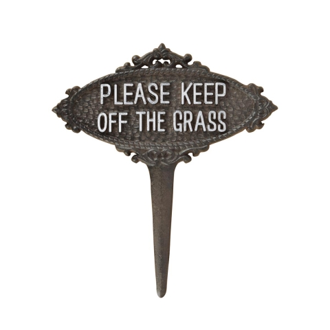Panneau de jardin en fonte Keep Off The Grass Promotion
