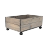 FSC-Holzpflanzkübel mit Rollen 59x39,2x25,2cm Rabatte
