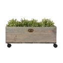 FSC-Holzpflanzkübel mit Rollen 59x39,2x25,2cm Verkauf