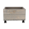 Jardinière en bois sur roulettes pour terrasses et jardins 38,5x35,5x25 cm Vente