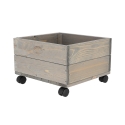 Pflanzkübel aus Holz mit Rollen für Terrassen und Gärten 38,5x35,5x25cm Angebot