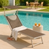 4 transats de plage bains de soleil en aluminium Santorini Limited Edition Remises