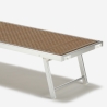 4er Set Liegestühle Strandliegen Sonnenliegen aus Aluminium Santorini Limited Edition 