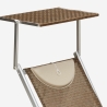 4 transats de plage bains de soleil en aluminium Santorini Limited Edition Dimensions