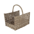 Panier à bûches en osier avec poignée 45,8x36x51,5 cm Promotion