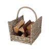 Panier à bûches en osier avec poignée 45,8x36x51,5 cm Vente