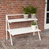 Étagère escalier porte-plantes 2 étagères en bois blanc Vente