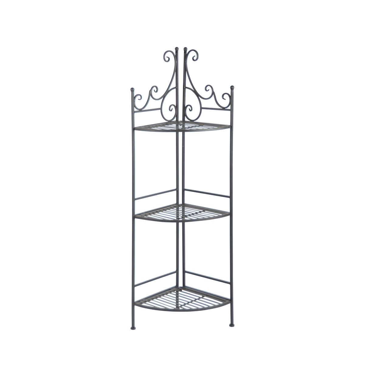 Étagère d'angle pliable à 3 niveaux en fer Promotion