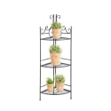 Étagère d'angle pliable à 3 niveaux en fer Remises