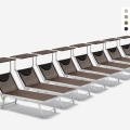 20 transats de plage bains de soleil en aluminium Santorini Limited Edition Promotion