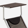 20 transats de plage bains de soleil en aluminium Santorini Limited Edition Dimensions