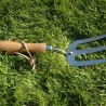 Fourche de jardinage en acier inoxydable avec manche en bois Vente