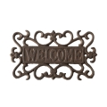Gusseiserne Wanddekoration für außen – "Welcome"-Schild Aktion