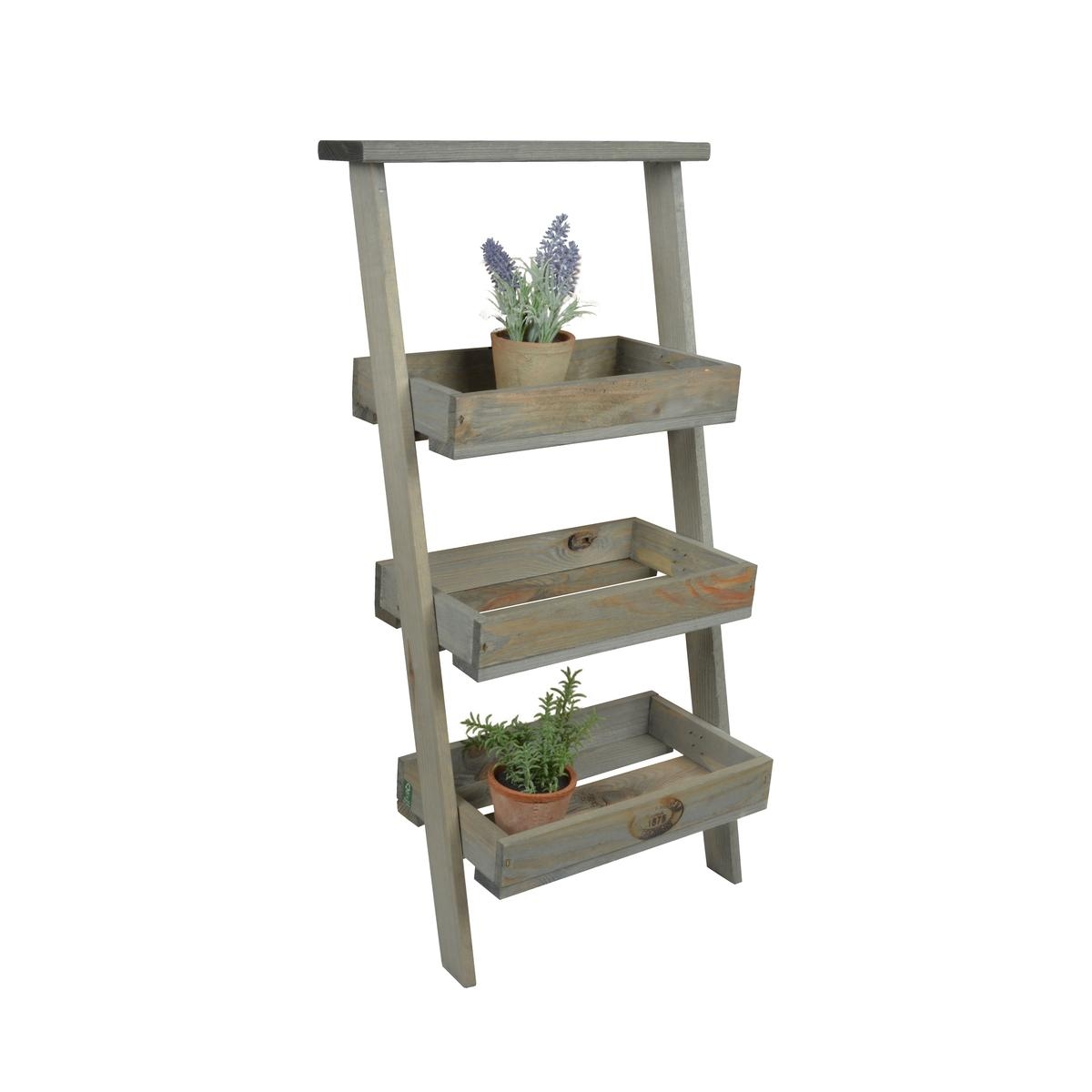 Échelle en bois porte-plantes 3 niveaux Promotion Échelle en bois porte-plantes 3 niveaux Promotion